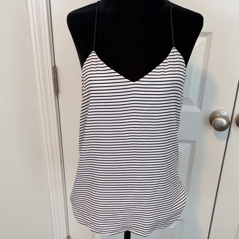 Express Black and White Striped Camisole